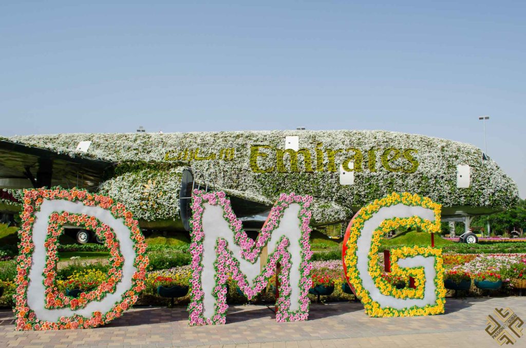 Парк цветов в Дубае - Эмирейтс A380